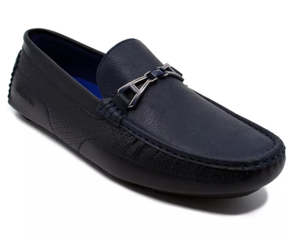 Akademiks TABOR-02 Shoes Men's Size 9.5 Navy Driving Loafers Slip On New Box